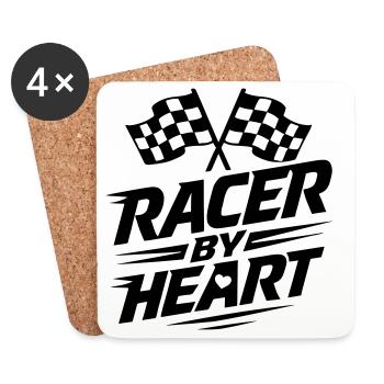 Racer By Heart Motorsport - Untersetzer (4er-Set) - Weiß - Vorne