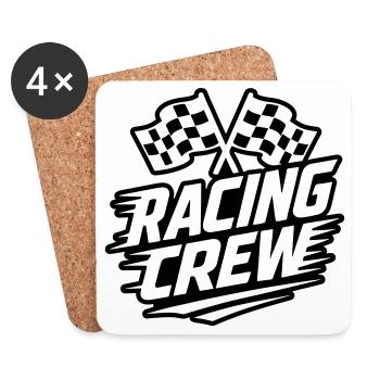 Racing Crew Rennsport - Untersetzer (4er-Set) - Weiß - Vorne