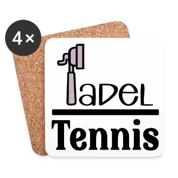 Kaffee Padel-Tennis Padel - Untersetzer (4er-Set) - Weiß - Vorne