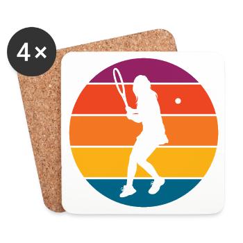 Tennis - Untersetzer (4er-Set) - Weiß - Vorne