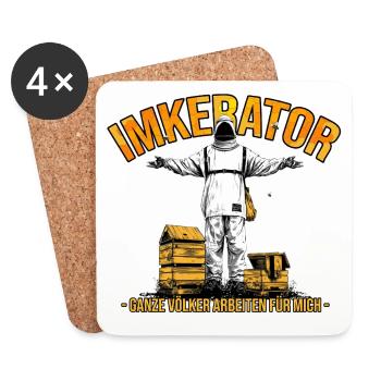 Beekeeper Whole colonies work for me - Coasters (set of 4) - white - Front