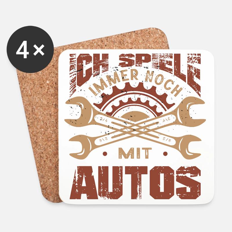 Mechaniker Geschenk KFZ-Mechaniker KFZler Sprüche - Untersetzer (4er-Set) - Weiß