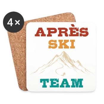 Après Ski Team, Winter sports, Ski packages - Coasters (set of 4) - white - Front