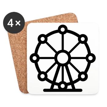 Ferris wheel - Coasters (set of 4) - white - Front