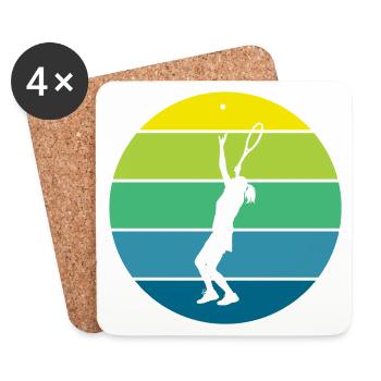 tennis - Dessous de verre (lot de 4) - blanc - Devant