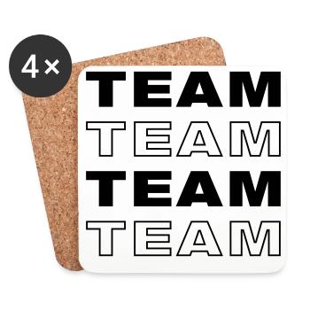 Team - Untersetzer (4er-Set) - Weiß - Vorne