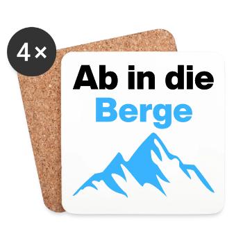 Direction la montagne. Pour les randonneurs et les alpinistes - Dessous de verre (lot de 4) - blanc - Devant