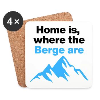Home is where the Berge are. Freedom, Freeitime - Coasters (set of 4) - white - Front