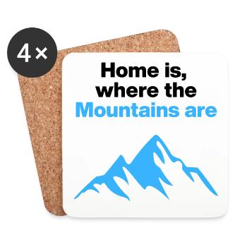 Home is where the Mountains are, Berge - Untersetzer (4er-Set) - Weiß - Vorne