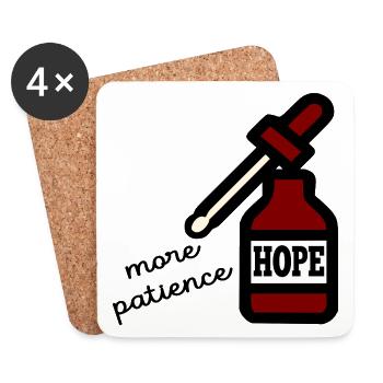 Hope Patience - Coasters (set of 4) - white - Front