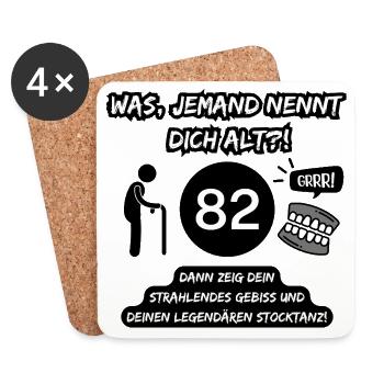 82 and legendary: Teeth out, stick dancing on! - Coasters (set of 4) - white - Front