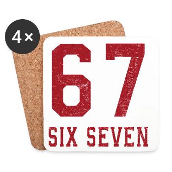 67 Six Seven  - Untersetzer (4er-Set) - Weiß - Vorne