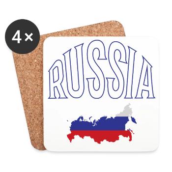 Russie - Dessous de verre (lot de 4) - blanc - Devant