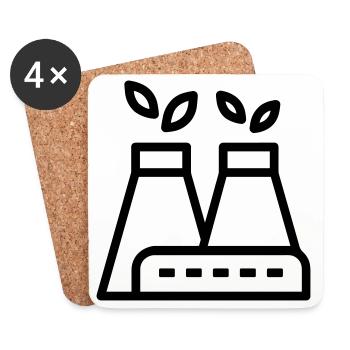 Eco-friendly factory - Coasters (set of 4) - white - Front