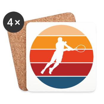 Tennis - Untersetzer (4er-Set) - Weiß - Vorne