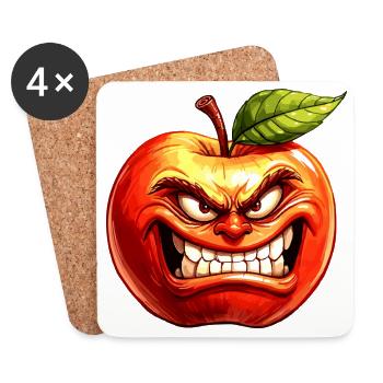apple - Coasters (set of 4) - white - Front