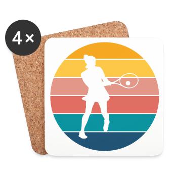 Tennis - Untersetzer (4er-Set) - Weiß - Vorne