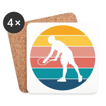 Tennis - Coasters (set of 4) - white - Front