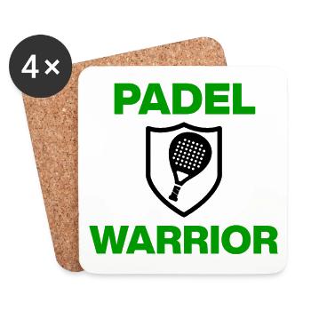 Padel Warrior – For Court Fighters and Padel Fans - Coasters (set of 4) - white - Front