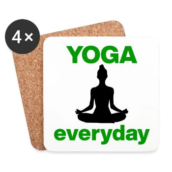 Yoga tous les jours – Votre remise à zéro quotidienne pour Yogalove - Dessous de verre (lot de 4) - blanc - Devant