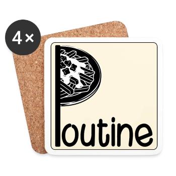 Canada Canadian Dish Poutine - Coasters (set of 4) - white - Front