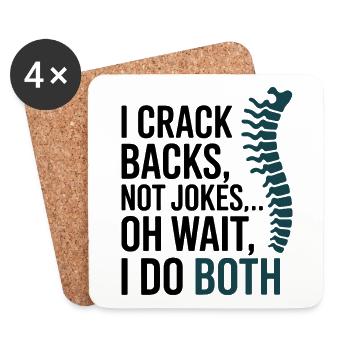 Chiropractor Crack Backs Professional Expert  - Coasters (set of 4) - white - Front