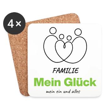 Family – My happiness, my everything - Coasters (set of 4) - white - Front