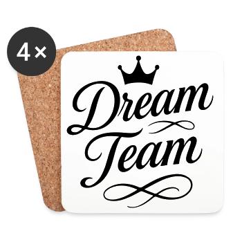 Dream Team - Untersetzer (4er-Set) - Weiß - Vorne