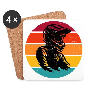 Motocross Vibes for Motocross - Coasters (set of 4) - white - Front