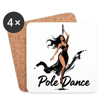 Pole Dance Poledancerin ästhetisch Geschenk - Untersetzer (4er-Set) - Weiß - Vorne