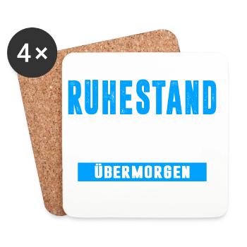 Rentner Ruhestand Geschenkidee - Untersetzer (4er-Set) - Weiß - Vorne