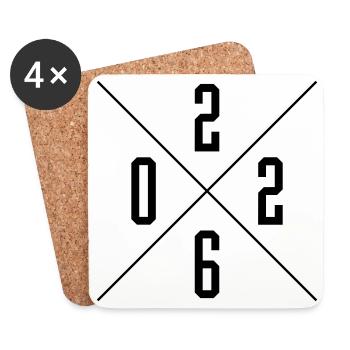 2026 year - Coasters (set of 4) - white - Front