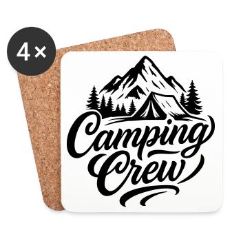 Camping Crew Tent Mountains - Dessous de verre (lot de 4) - blanc - Devant