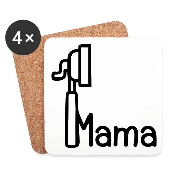 Machine à café Porte-filtre Mama - Dessous de verre (lot de 4) - blanc - Devant