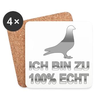 Tauben - Untersetzer (4er-Set) - Weiß - Vorne