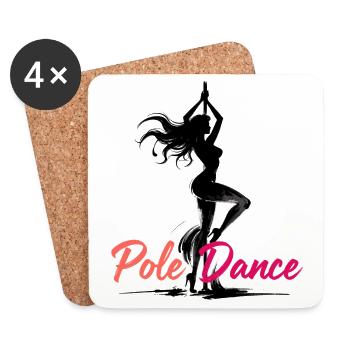 Pole Dance Poledancerin ästhetisch Geschenk - Untersetzer (4er-Set) - Weiß - Vorne