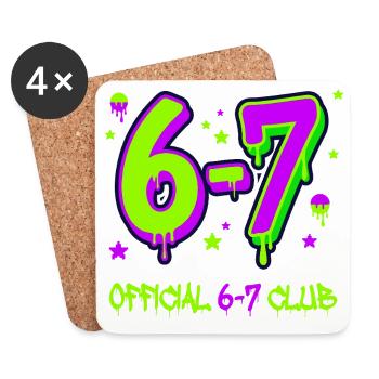 Club officiel 6-7 - Dessous de verre (lot de 4) - blanc - Devant
