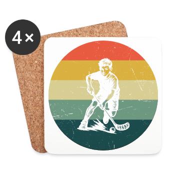 Un incontournable pour un vrai floorball - Dessous de verre (lot de 4) - blanc - Devant
