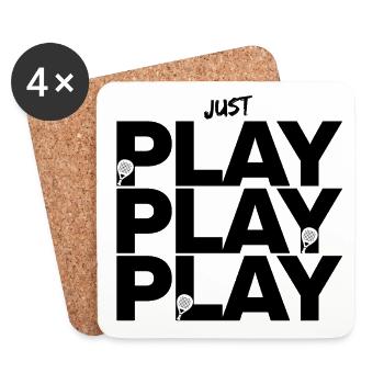 Just Play Padel, Smash it forever, Padel Sport - Coasters (set of 4) - white - Front