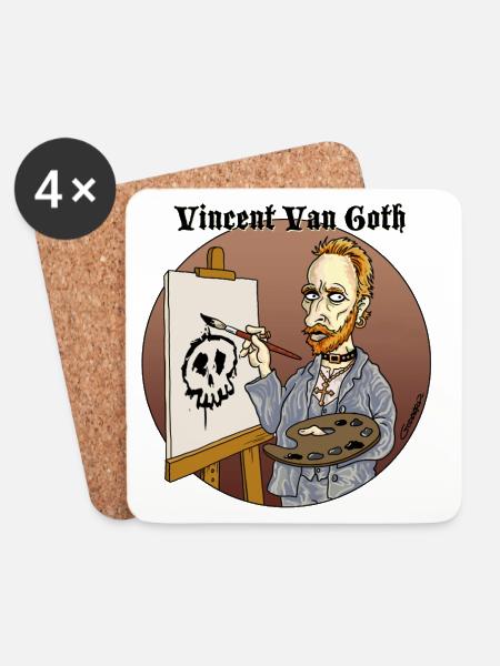 Vincent VanGoth - Coasters (set of 4) - white
