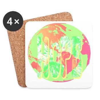 Hope Neon Tie-Dye Circular - Untersetzer (4er-Set) - Weiß - Vorne