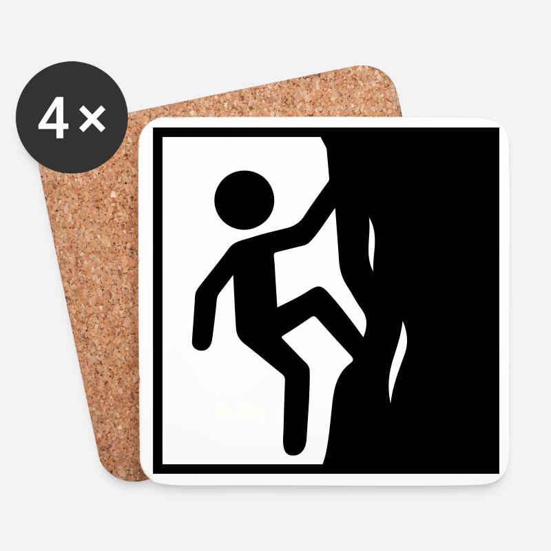 Klettern Symbol Sport - Untersetzer (4er-Set) - Weiß
