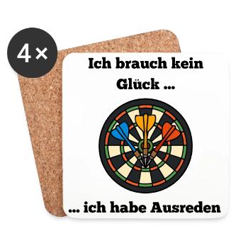 Colorful Dartboard Motif - Coasters (set of 4) - white - Front