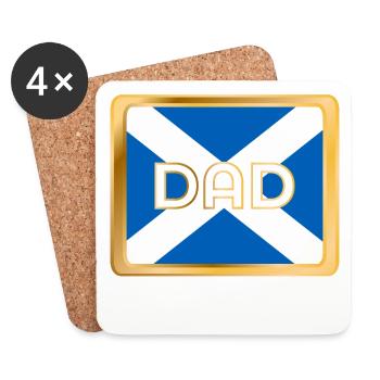 FATHER SCOTLAND DAD - Coasters (set of 4) - white - Front