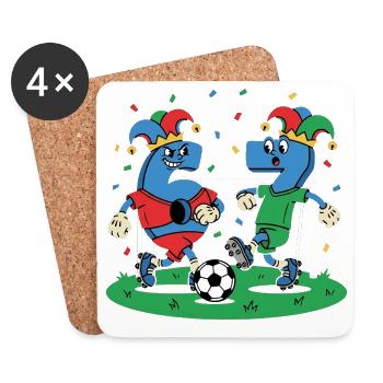 67 Six Seven Costume Carnaval Football Italie Mème - Dessous de verre (lot de 4) - blanc - Devant