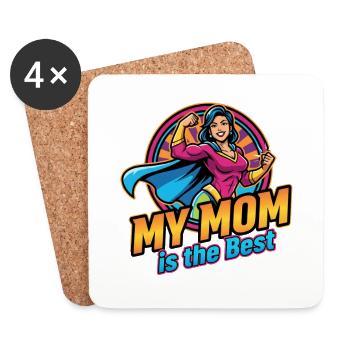Cadeaux de maman pour mamans et meilleure maman - Dessous de verre (lot de 4) - blanc - Devant