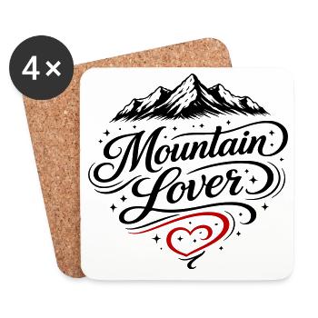 Mountain Lover - Coasters (set of 4) - white - Front