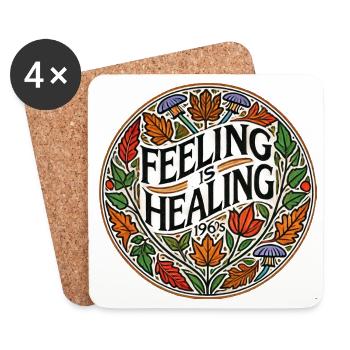 Feeling ist Healing Circle Tee - Untersetzer (4er-Set) - Weiß - Vorne