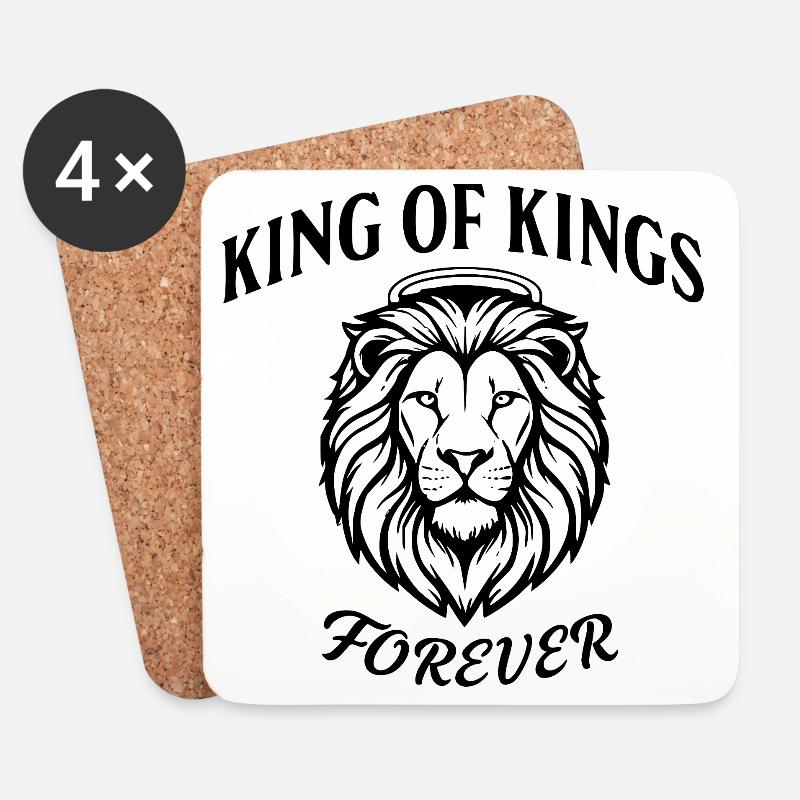 King of Kings - Untersetzer (4er-Set) - Weiß
