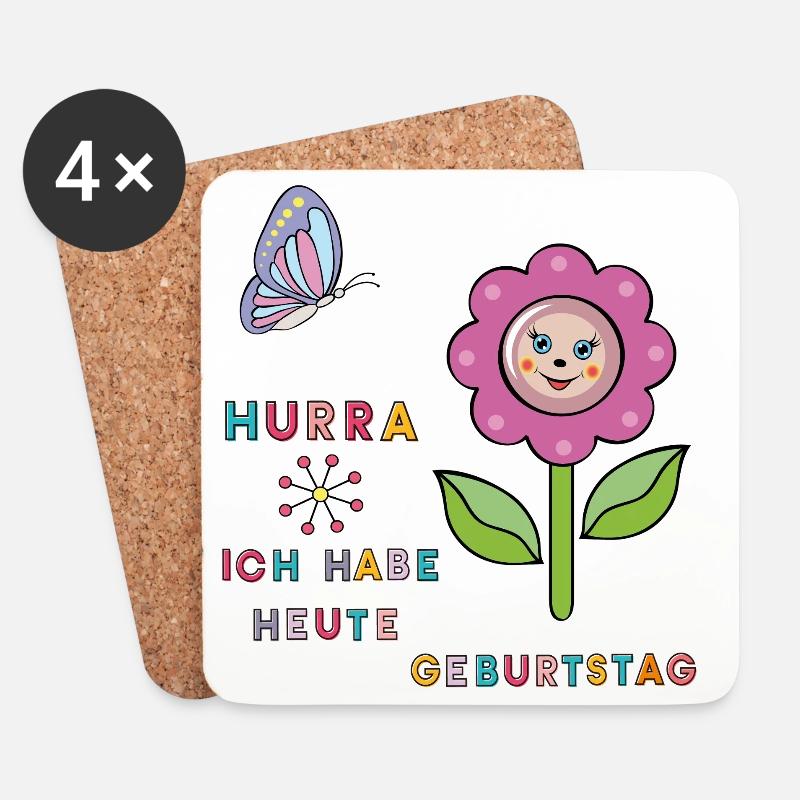  Geburtstag - Untersetzer (4er-Set) - Weiß